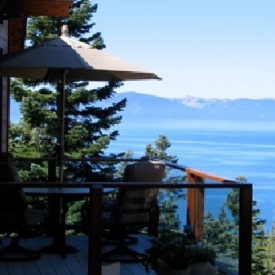 Day view from the Rackerby home in Lake Tahoe.