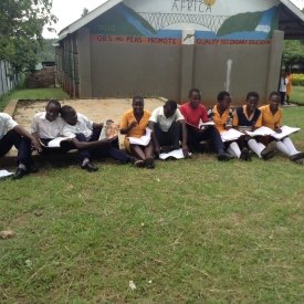 The older children of the St Paul and Rose Centre at school.