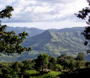 The mountainous terrain of the Matagalpa-Jinotega region in north central Nicaragua.
