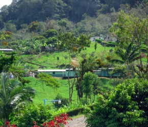 A coffee plantation town served by a CTI chlorinator, near Jinotega.