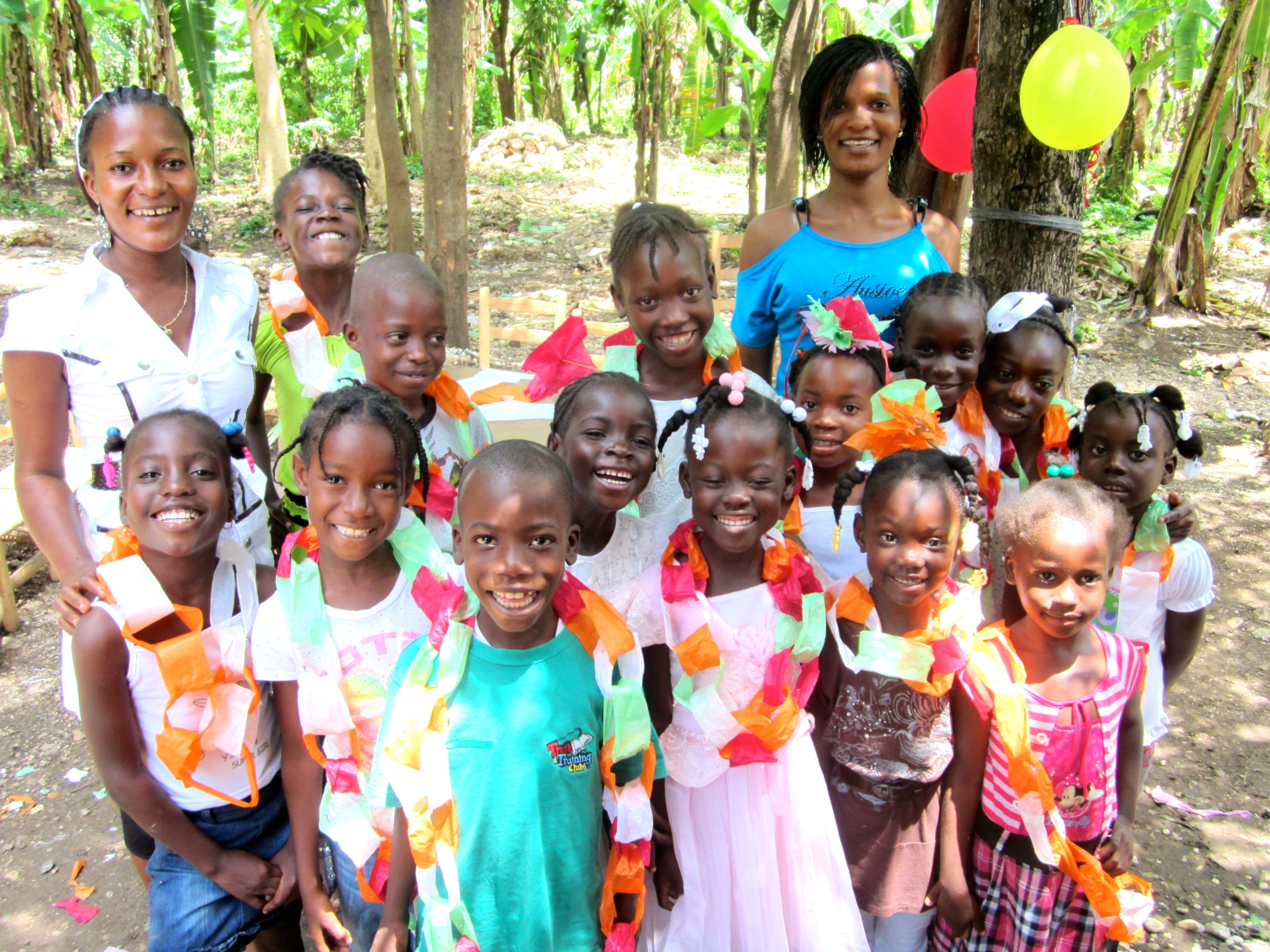 Students sponsored by Haitian Educational Initiatives in Jacmel, Haiti