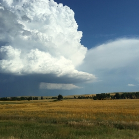 The clouds roll in across the land in South Dakota.