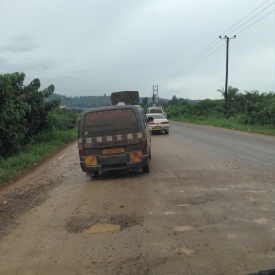 A typical Ugandan road.