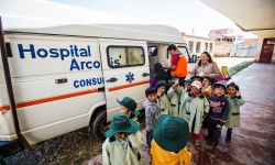 Young beneficiaries of HOPE worldwide programs in La Paz.