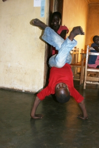 A child that Davis taught to breakdance