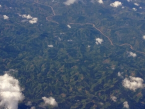 An aerial view of Nicaragua.