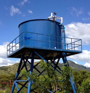 A CTI chlorinator installation at a community water tower.