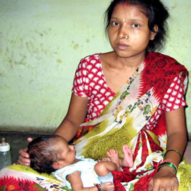 Participants in HOPE worldwide\'s mother and child healthcare programs.