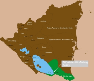 SHI's Quint Lidia Training Center is near the southern tip of Lake Nicaragua.