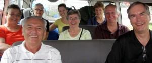 Jorge Fernandez, front row left, and the Project Redwood team in Nicaragua.