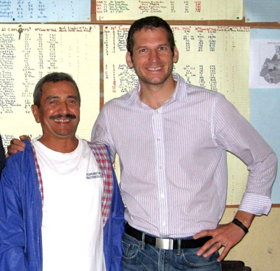 Wes Meier, the US-based CTI Director of In-Country Projects, and Sergio Romero, CTI’s Water-Chlorinator Director.